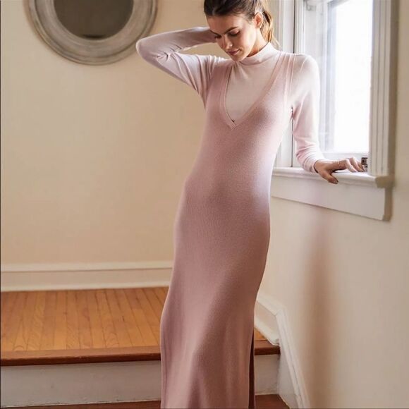 Daily Practice by Anthropologie Slim V-Neck Dress Set NWT Size Large - Picture 1 of 9
